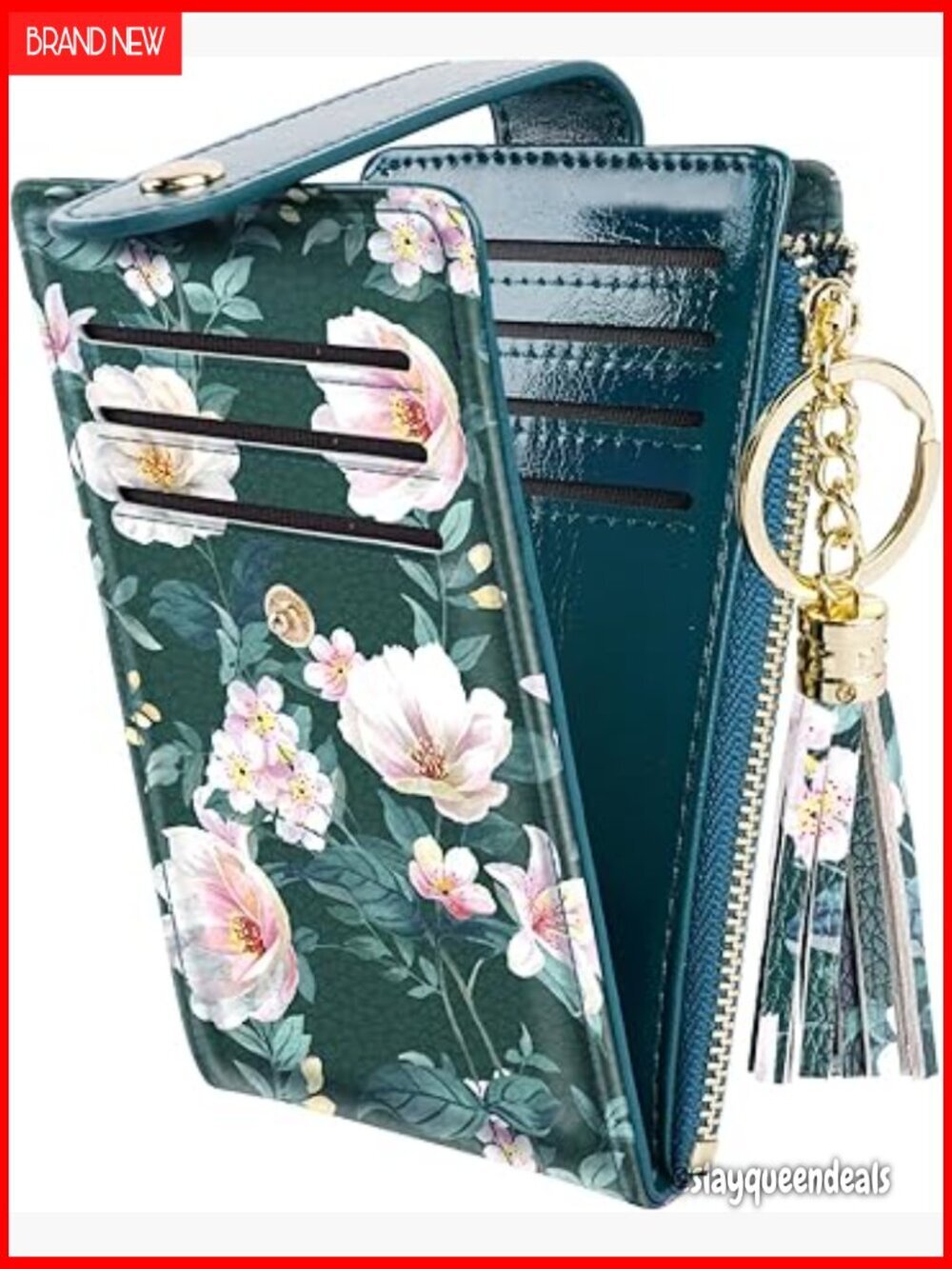 Slim RFID Blocking Leather Bifold Wallet with Zipper Coin Pocket